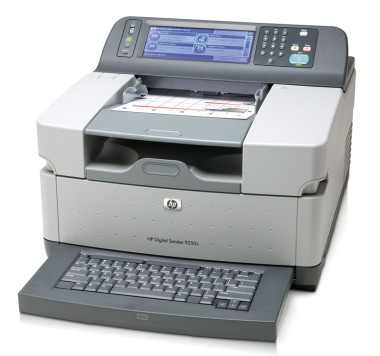 HP 9250C Digital Sender, CB472A, 600dpi, 256MB RAM, 40GB HDD, touch-screen control panel, 50 sheet ADF, port USB