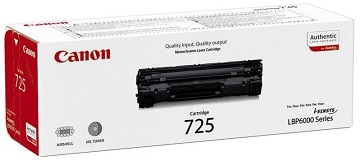Toner original Canon CRG725, black, capacitate 1600 pagini, pentru LBP6000, CR3484B002AA