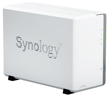 NAS SYNOLOGY DS223J, 2-Bay, NAS server, CPU RTD1619, 1GB RAM, SATA 6Gb/s, RAID 0, 1, JBOD