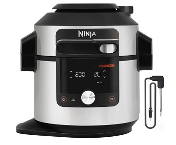 Multicooker 14 in 1 Ninja OL750EU, 1760 W, 7.5 l, 14 programe, Negru-argintiu