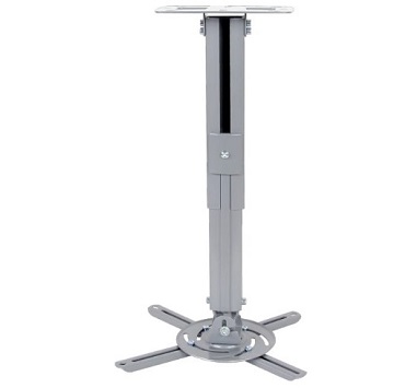 Suport tavan videoproiector Serioux, PJM38-62, telescopic 32-68cm, argintiu