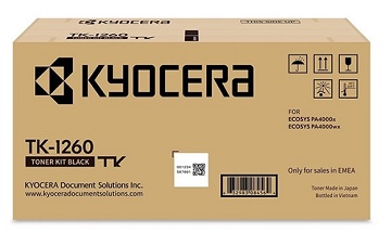 Toner Kyocera TK-1260; negru, 10,000 pag. A4 pentru Kyocera ECOSYS PA4000x, PA4000wx