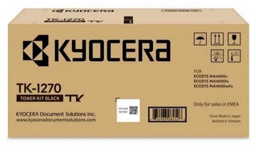 Toner Kyocera TK-1270; negru, 10,000 pag. A4 pentru Kyocera ECOSYS MA4000x, MA4000fx, MA4000wifx