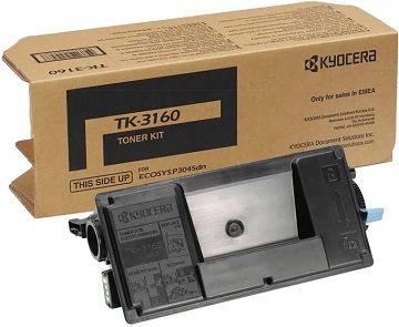 Toner Kyocera TK-3160, negru, 12.500 pag. A4 5%, pentru Kyocera ECOSYS P3045n, P3050dn, P3055dn, P3060dn, P3145dn, P3150dn, P3155dn, P3260dn, M3145dn, M3645dn, M3860idn, M3860idnf