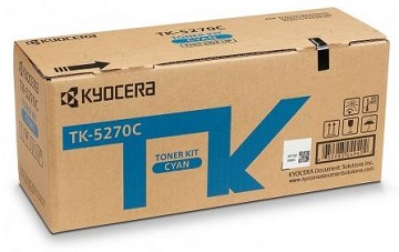Toner original Kyocera TK-5270C, negru, 6.000 pag. A4 5% pentru Kyocera ECOSYS P6230cdn, ECOSYS M6230cidn, M6630cidn