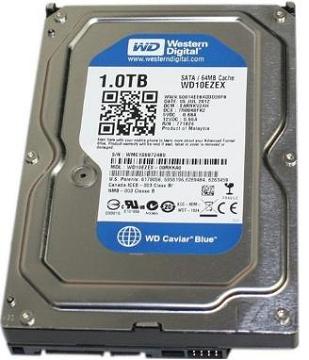 HDD Western Digital Blue, WD10EZEX, 1TB, 7200 rpm, 64 mb cache