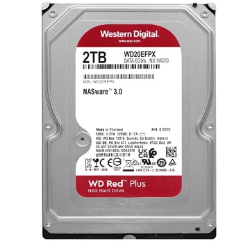 HDD intern WD, WD20EFPX, 3.5, 2TB, Red Plus NAS, 3.5, SATA3, 5400rpm, 256MB