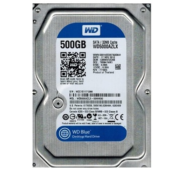 HDD intern WD, 3.5, 500GB, BLUE, SATA3, 7200rpm, 32MB