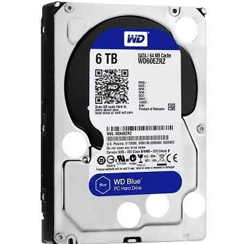 HDD intern WD, 3.5, 6TB, BLUE, SATA3, 5400rpm, 64MB [WD60EZRZ]