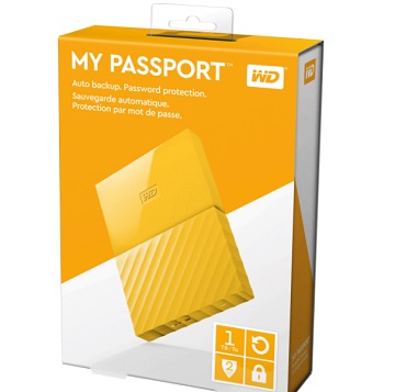 HDD extern WD My Passport Ultra NEW 1TB, 2.5, galben